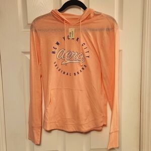 aeropostale pink hooded light sweatshirt